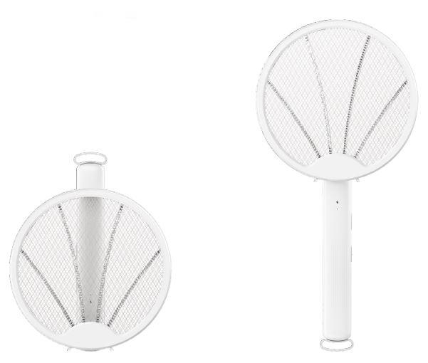 Elektrische Fliegenklatsche/Insektenfalle (Abbildung siehe Anlage),
- in Form eines Tennisschlägers mit Rahmen aus Kunststoff, einer Drahtgitterbespannung, 
  im klappbaren Griff mit Hochspannungsgenerator, Akkumulator, Tastenschalter und 
  LED,
- nach Einspeisung einer Hochspannung in das Drahtgitter zum Töten von Insekten bei 
  Berührung des unter Hochspannung stehenden Gitters,
- in einer gemeinsamen Verkaufsumschließung mit Beipack (Ladekabel und Bedienungs-
  anleitung).
Die elektrische Fliegenklatsche bestimmt den Charakter der Warenzusammenstellung.

"Elektrisches Gerät mit eigener Funktion, in Kapitel 85 anderweit weder genannt noch 
  inbegriffen, nicht von den TARIC-Codes 8543 1000 00 bis 8543 7090 87 erfasst (Waren-
  zusammenstellung in Aufmachung für den Einzelverkauf aus elektrischer Fliegen-
  klatsche und nicht charakterbestimmendem Beipack)"