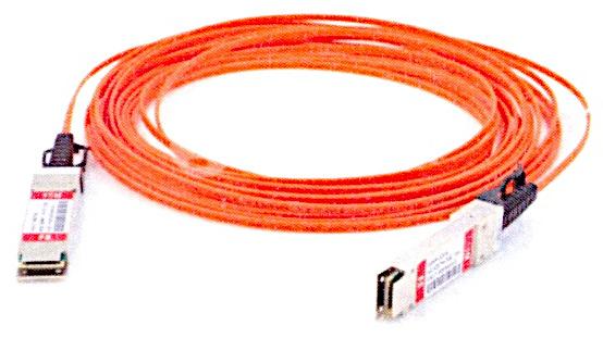 Optoelektronische Transceiver mit Fiber-Optik-Kabel (Abbildung siehe Anlage)
- aus zwei optoelektronischen Transceivern, jeweils in einem Gehäuse in QSFP-Bauform, über
  Fiber-Optik-Kabel (15 m) miteinander verbunden,
- zum Empfangen, Konvertieren und Senden von elektrischen und optischen Signalen für die
  drahtgebundene Datenübertragung.

"Apparat für die Kommunikation in einem drahtgebundenen Netzwerk, keine Basisstation,
 Gerät zum Empfangen, Konvertieren und Senden von Tönen, Bildern oder anderen Daten"