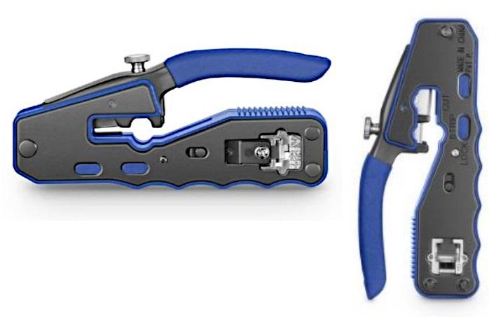 "Modulares All-in-One RJ45-Werkzeug"

- mit freiem Arm zu handhabende Zange, mit arbeitendem Teil aus unedlem Metall, einem Korpus
  und einem Griff aus Kunststoff sowie einem im Korpus integrierten sog. Drucksitz aus unedlem
  Metall

- zum Umformen (Crimpen) von RJ45-Steckern und Cat5, Cat5e, Cat6 Modularsteckern sowie zum
  Abisolieren, Schneiden und Verbinden von Kabeln zur Verwendung im Telekommuniktations-
  und Netzwerktechnikbereich

Abbildung siehe Anlage.

Derartige Erzeugnisse gehören als "andere Zangen (auch zum Schneiden), mit arbeitendem Teil aus
unedlem Metall" zum TARIC-Code 8203 2000 00.