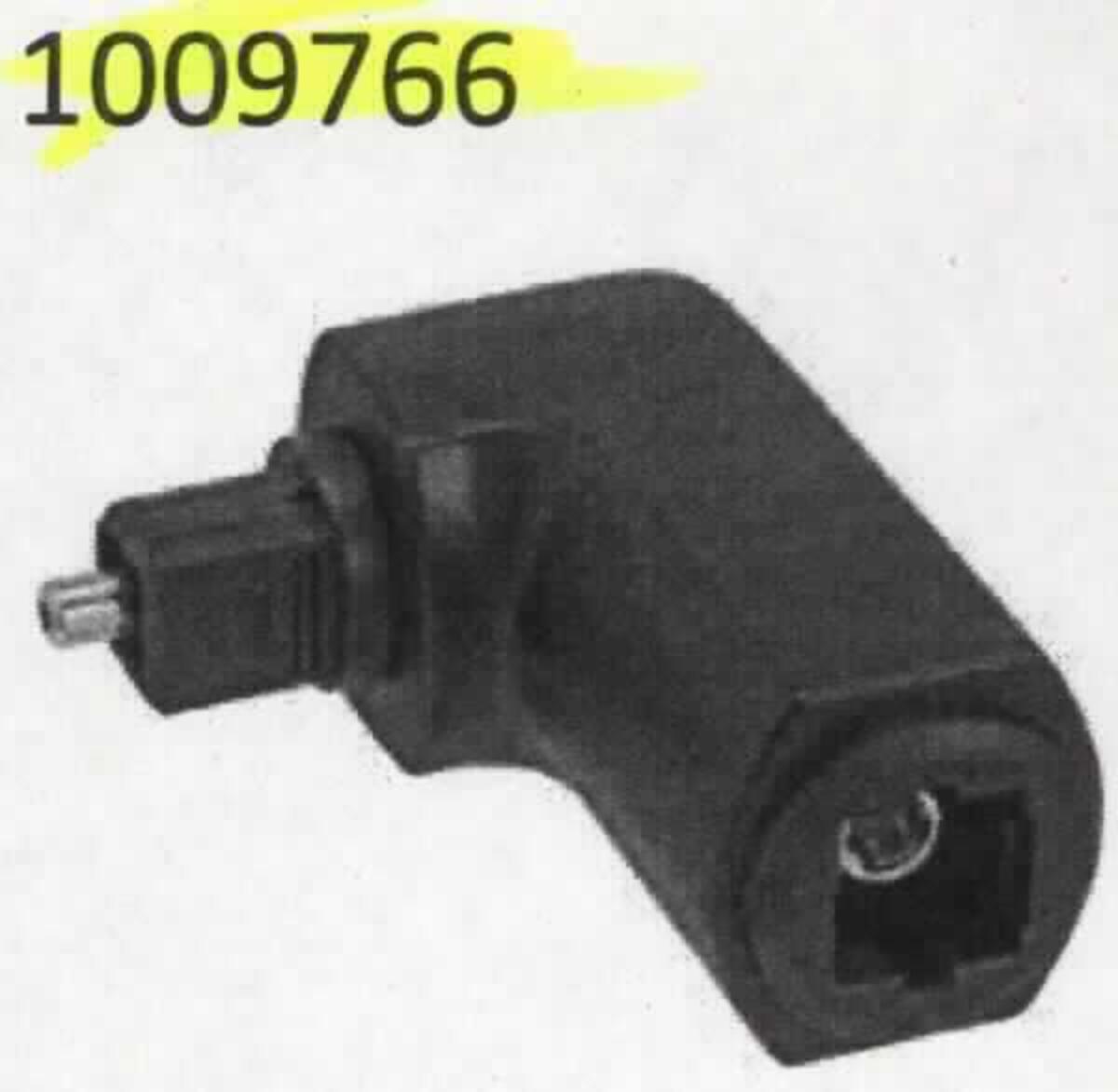 Adapter-2er Set als Verbinder für optische Kabel im Wesentlichen bestehend aus einem spezifisch geformten, um 90° gewinkelten  Gehäuse mit einer Toslink Buchse auf der einen Seite und einem Toslink Stecker auf der anderen Seite sowie einer innenliegenden Führungsvorrichtung.  
Die Adapter dienen dem Verbinden und dem mechanischen Ausrichten von optischen Fasern, Bündeln aus optischen Fasern oder optischen Kabeln (nicht Gegenstand der vZTA-Entscheidung).

Die Ware ist als "Verbinder für optische Fasern, Bündel aus optischen Fasern oder optische Kabel, nicht zur Verwendung bei der Herstellung von Erzeugnissen der Positionen 8521 und 8528 oder für bestimmte Luftfahrzeuge" einzureihen.

Anlage: 1 Abbildung