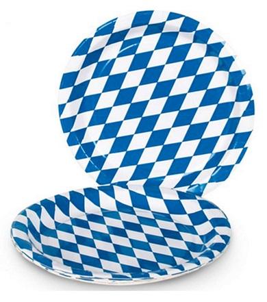 Es handelt sich um runde Teller mit geprägten, leicht hochgezogenen Rändern aus Pappe aus Halbstoff aus Holz mit einem Durchmesser von etwa 23 cm. Die Pappe ist einseitig mit einem weiß-blauen, der Staatsflagge Bayerns entlehnten Rautenmuster bedruckt und mit einer dünnen Schicht aus Kunststoff überzogen, deren Dicke weniger als die Hälfte der Gesamtdicke ausmacht. Die Teller sind zum einmaligen Gebrauch bestimmt und zu 10 oder 50 Stück in Kunststofffolie eingeschweißt und etikettiert.

Abbildung siehe Anlage.

Derartige Waren gehören als "andere Waren aus Pappe, Teller, nicht aus Bambus" zur Codenummer 4823 69 10 00 0 des Zolltarifs.