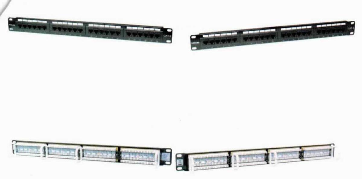 Patch Panel, 
- aus einem Panel mit 24 (6x4) RJ45-Buchsen auf der Vorderseite und der entsprechenden Anzahl von Kabelschneidklemmen auf der Rückseite, 
- zur Montage in einem 19" Schrank,
- für eine Spannung von weniger als 1000 V,
- zum Herstellen einer elektrischen Verbindung nach der Montage von Drähten und Kabeln.

Die Ware wird als "anderes elektrisches Gerät zum Verbinden von elektrischen Stromkreisen, für eine Spannung von 1000 V oder weniger, keine Steckvorrichtung, Verbindungs- und Kontaktelement für Drähte und Kabel" eingereiht.

Anlage: 1 Abbildung