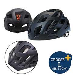 Sicherheitskopfbedeckung, sog. Fahrradhelm Inmold, Foto siehe Anlage,
- nach den Antragsangaben:
- aus verschiedenen Bestandteilen zusammengesetzte Ware, bestehend aus:
- - einer Sicherheitskopfbedeckung (Helm),
- - - mit einer Schale aus Kunststoff (Polycarbonat),
- - - ausgekleidet mit einer Schale aus geschäumtem Kunststoff (EPS),
- - - mit einem abnehmbaren Visier,
- - - mit einer herausnehmbaren Polsterung mit integriertem Insektenschutznetz ausgestattet,
- - - mit einem gepolsterten, längenverstellbaren Kinnriemen aus Spinnstoff,
- - - im Bereich des Hinterkopfs mit einem Drehrad aus Kunststoff zur Weitenregulierung,
- - - zur Verwendung als Schutzhelm für Fahrradfahrer,
- - einem elektrischen Sichtsignalgerät,
- - - in Form von sechs Leuchtdioden in einem Gehäuse aus Kunststoff mit Druckschalter,
- - - in eingeschaltetem Zustand zur Abgabe von Blinksignalen oder Dauerlicht vorgesehen,
- - - an der Rückseite des Helms eingearbeitet,
- die Sicherheitskopfbedeckung bestimmt insbesondere aufgrund ihrer Bedeutung in Bezug
  auf die Verwendung den wesentlichen Charakter der Ware,
- an einer bedruckten Pappkarte befestigt.

"Andere Kopfbedeckung, ausgestattet, Sicherheitskopfbedeckung, aus Kunststoff"