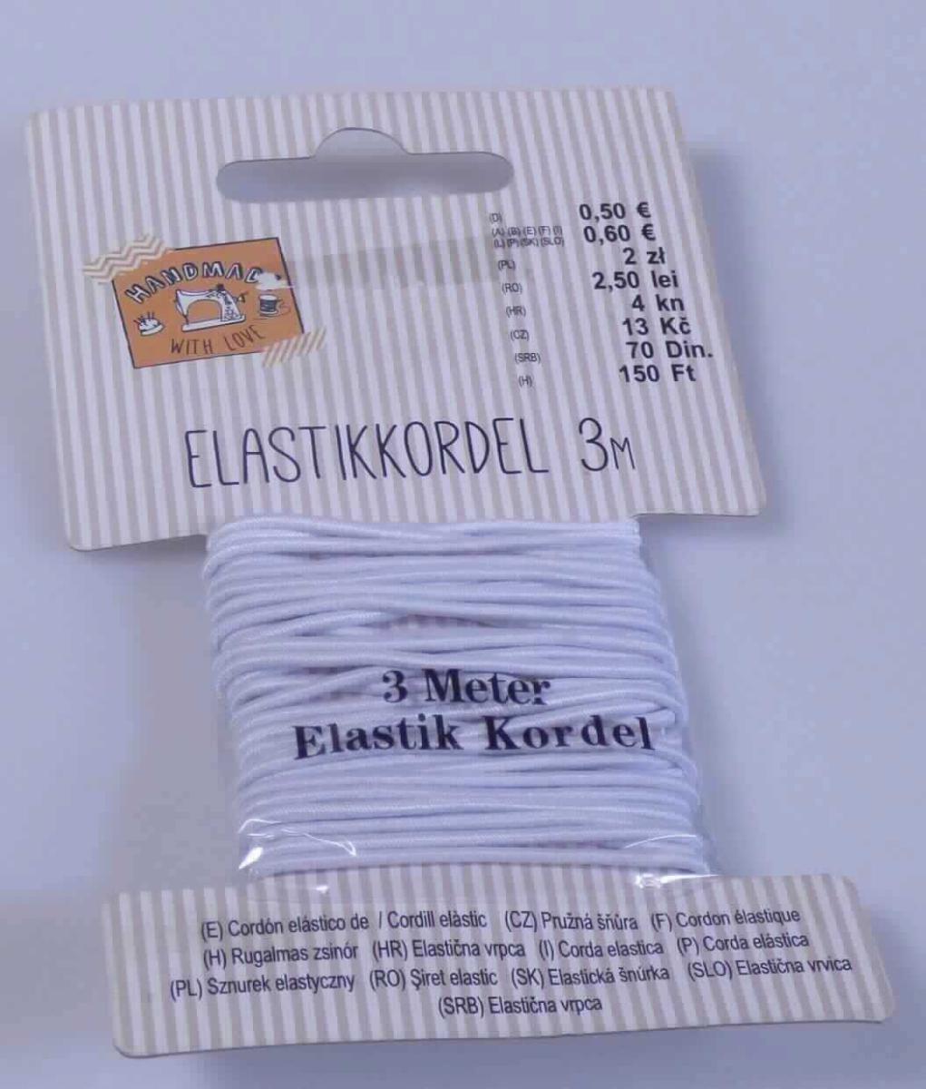 Überzogene Kautschukfäden, sog. Elastikkordel, Foto siehe Anlage,
- auf einer Pappunterlage aufgebracht,
- als Meterware, mit einer Länge von laut Antrag 3 m,
- laut Untersuchungsergebnis:
-- bestehend aus Fäden aus laut Antrag Kautschuk (Kautschukfäden der Position 4007), die mit Garnen aus
   Spinnstoffen (laut Antrag Polyester) umflochten (= überzogen) sind, somit keine Ware der Position 4202.

"Fäden aus Kautschuk, mit einem Überzug aus Spinnstoffen"