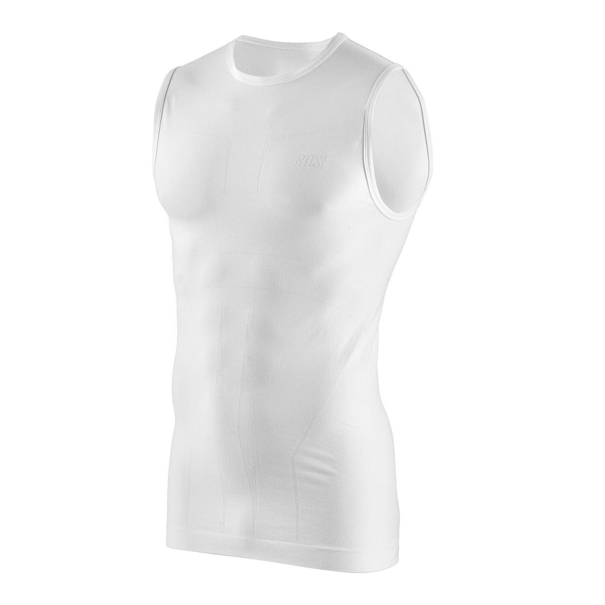 Modisches Unterhemd, sog. ROSE SEAMLESS III Unterhemd, Größe L/XL, Foto siehe Anlage,
- in einer bedruckten Pappschachtel verpackt,
- aus ca. 0,7 mm dicken (leichten), einfarbigen, strukturiert gewirkten Gewirken aus laut Antrag 42 % 
  Polypropylen, 29 % Polyester und 29 % Polyamid (alles synthetische Chemiefasern),
- über die Taille reichend (Rückenlänge: ca. 65 cm),
- mit einem runden Halsausschnitt,
- ohne Öffnung und ohne Verschluss,
- ärmellos, mit weiten Armausschnitten (somit kein T-Shirt),
- am Halsausschnitt und an den Armausschnitten mit schmalen Gewirkestreifen eingefasst,
- modisch gestaltet; wird unmittelbar auf der Haut getragen,
- am unteren Rand durch Umschlagen und Festnähen gesäumt.

"Unterhemd, aus Gewirken, aus Chemiefasern"