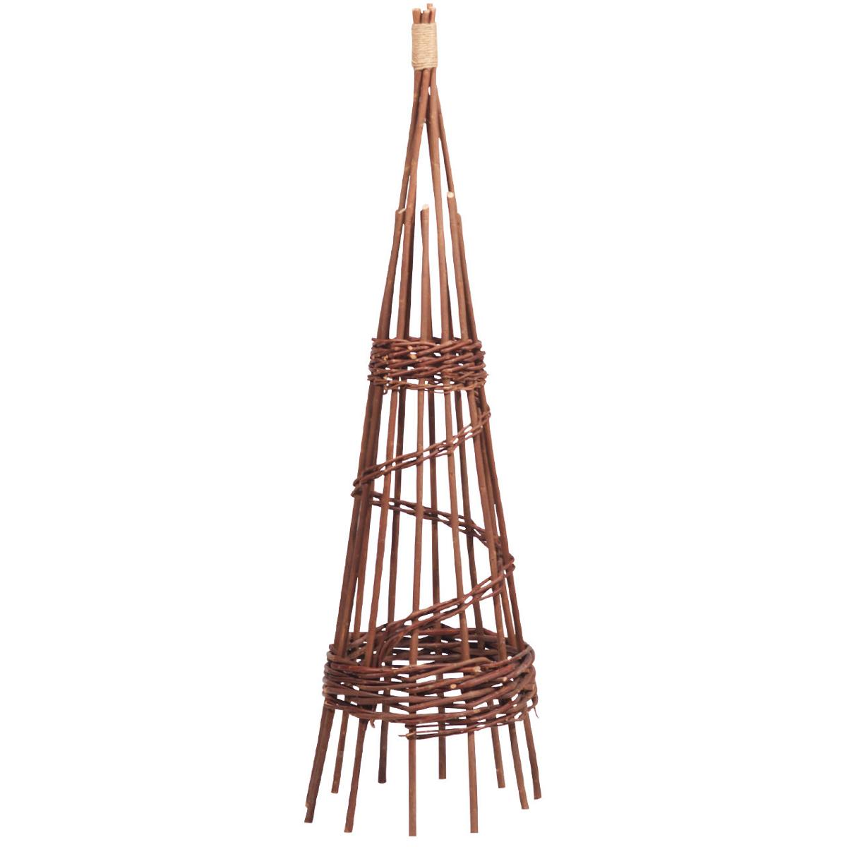 Nach den Angaben der Antragstellerin sowie der vorliegenden Warenprobe handelt es sich bei dem sog. "Weiden-Obelisk ISA" um eine dekorative Rankhilfe für Pflanzen in Form eines Kegels aus Weidenzweigen (Flechtstoffe im Sinne der Anmerkung 1 zu Kapitel 46).

Das Erzeugnis besteht aus einem formgebenden Grundgerüst aus vertikal angeordneten, etwa 7–10 cm dicken Weidenruten, die oben durch ein Spinnstoffband zusammengehalten werden. Dieses Grundgerüst ist in unterschiedlichen Höhen abschnittsweise mit dünneren Weidenzweigen umflochten.
Die in Handarbeit gefertigte Rankhilfe ist in drei Größen (H 94 x D 25 cm; H 125 x D 27 cm; H 150 x D 34 cm) erhältlich.

Zolltarifrechtlich handelt es sich um eine "Andere Ware als Korbmacherware, unmittelbar aus anderen pflanzlichen Flechtstoffen als Bambus oder Rattan hergestellt, andere als Flaschenhülsen aus Stroh, handgearbeitet".