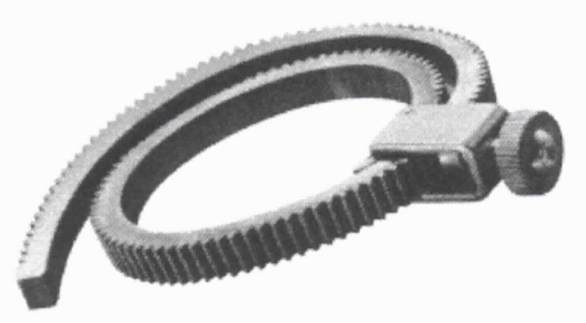 Bei der als "walimex pro Zahnkranz Follow Focus 52-86" bezeichneten Ware handelt es sich um einen ca. 360 mm langen und 8 mm breiten Zahnkranz, der sich als erkennbares Teil eines Zahnradgetriebes an Objektiven darstellt. Mit Hilfe des Getriebes wird der Objektivfokus bedient.

Die Ware ist als "erkennbares Teil eines Zahnradgetriebes, nicht gegossen, nicht für zivile Luftfahrzeuge bestimmt" einzureihen.