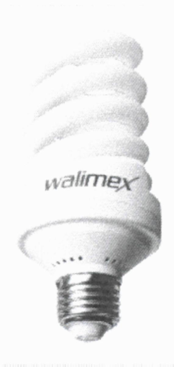 Kompaktleuchtstofflampe (Energiesparlampe) Walimex Spiral-Tageslichtlampe 
(Abbildung siehe Anlage)
- aus einer Leuchstoffröhre in Spiralform, mit einem Lampensockel mit Schraubgewinde (E27)
  und integriertem elektronischem Vorschaltgerät,
- für eine Spannung von 220-240 V bei einer Leistung von 24 W und einer Farbtemperatur von 5400 K,
- zur Verwendung für die Studio- und Produktfotografie.

"Elektrische Entladungslampe, Glühkathoden-Leuchtstofflampe mit einem Lampensockel"