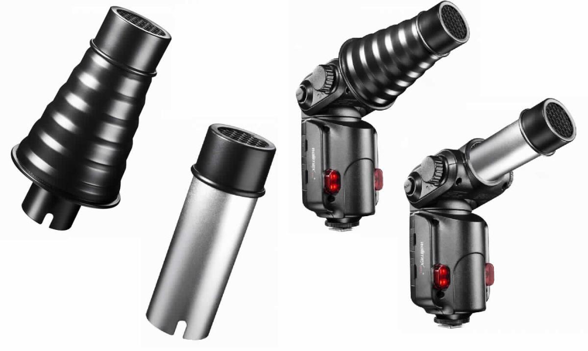 Sog. Walimex pro Spotvorsatz Snoot für Light Shooter, in Form eines zweiteiligen Sets, im Wesentlichen bestehend aus einem kegelförmigen und einem zylinderförmigen Aufsatz aus Metall, die innen hohl sind und an einem Ende jeweils mit einem Wabenring ausgestattet sind, Abmessungen: ca. 4,0 x 15,0 cm und ca. 3,0 x 13,0 cm (Ø des Wabenrings x Höhe). Am anderen Ende sind die Aufsätze mit zwei U-Aussparungen versehen, um unmittelbar an einem Blitzkopf oder an einem Reflektor (beides nicht Gegenstand dieser vZTA-Entscheidung) montiert werden zu können. 
Äußere Form: siehe Abbildung in der Anlage
Die Spotvorsätze dienen nach Montage an einem Blitzlichtgerät zur Bündelung des Lichtes für eine punktuelle Beleuchtung, der Wabenfilter vermindert zusätzlich die Streuung des Lichtes.

Die Ware wird als "Zubehör, erkennbar hauptsächlich für Blitzlichtgeräte für fotografische Zwecke bestimmt" eingereiht.