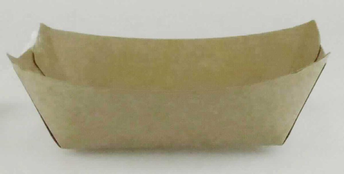 Es handelt es sich um eine zum einmaligen Gebrauch bestimmte, geklebte Schale aus braunem Papier aus Halbstoff aus Holz, die auf der Innenseite mit einer dünnen Kunststoffschicht überzogen ist (lt. Antragstellerin). Der Boden der Schale ist rechteckig (Abmessungen etwa 8,5 x 5,0 cm). Der hochgezogene Rand weist maximale Abmessungen von etwa 12,3 cm Länge und 10,0 cm Breite auf.

Abbildung siehe Anlage.

Derartige Waren gehören als "andere Waren aus Papier oder Pappe, den Schüsseln und Tellern ähnliche Waren, andere als aus Halbstoff aus Bambus" zur Codenummer 4823 69 90 00 0 des Zolltarifs.