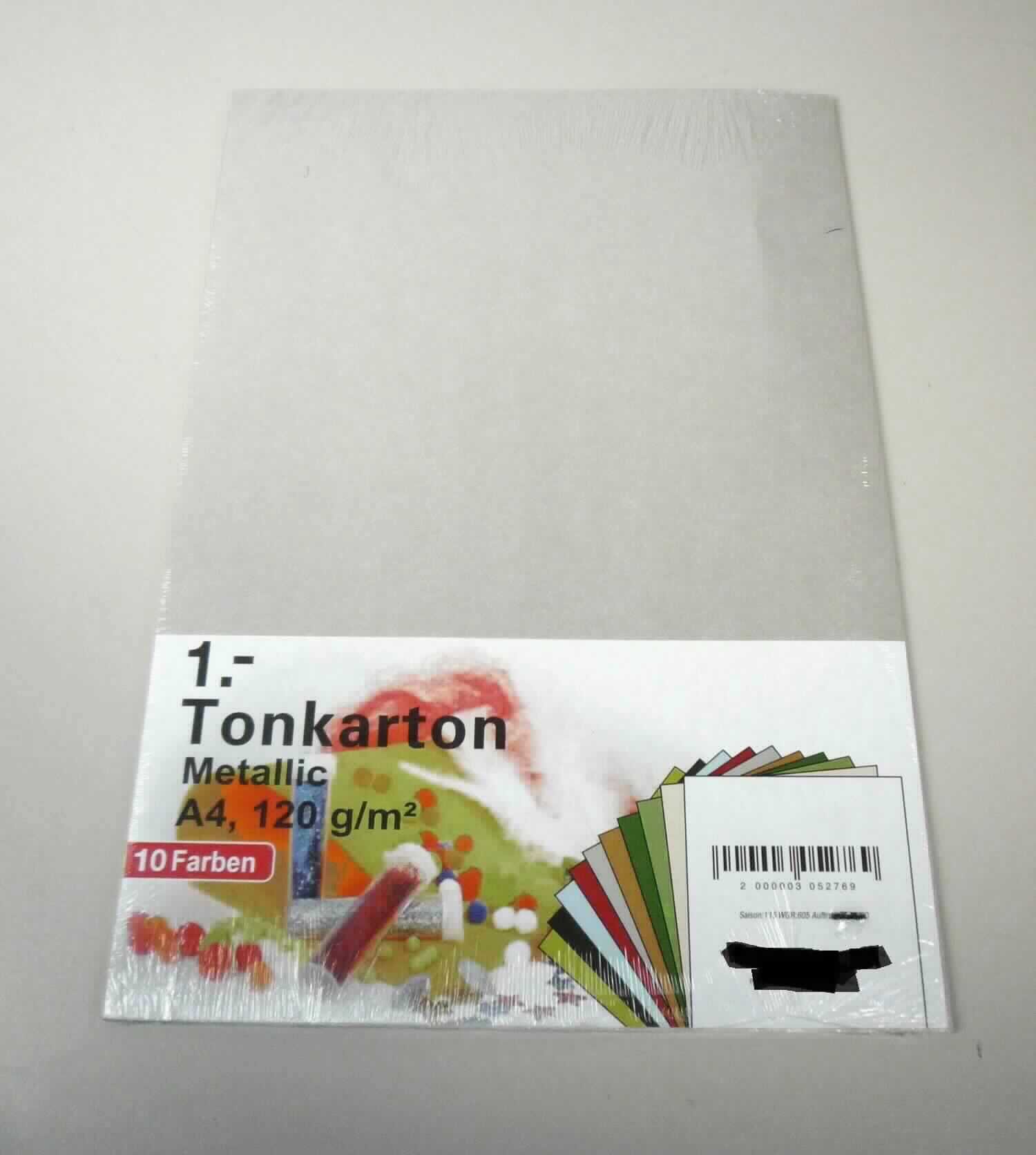 Es handelt sich Kartonpapier in rechteckigen Bogen (Format DIN A4, Quadratmetergewicht 120g/m²), das auf beiden Seiten an der Oberfläche gefärbt ist. Zehn Papierbogen, jeder in einer anderen metallischglänzenden Farbe, sind als Stapel gemeinsam mit einem mit Produktangaben bedruckten Papiereinleger in Kunststofffolie eingeschweißt. Das Erzeugnis soll z. B. zum Basteln dienen.
 
Abbildung siehe Anlage.

Derartige Waren gehören als "andere Papiere und Vliese aus Zellstofffasern, auf der Oberfläche gefärbt, in rechteckigen Bogen, jeder Größe, ausgenommen Waren von der in der Position 4803, 4809 oder 4810 beschriebenen Art" zum TARIC-Code 4811 90 00 90.
