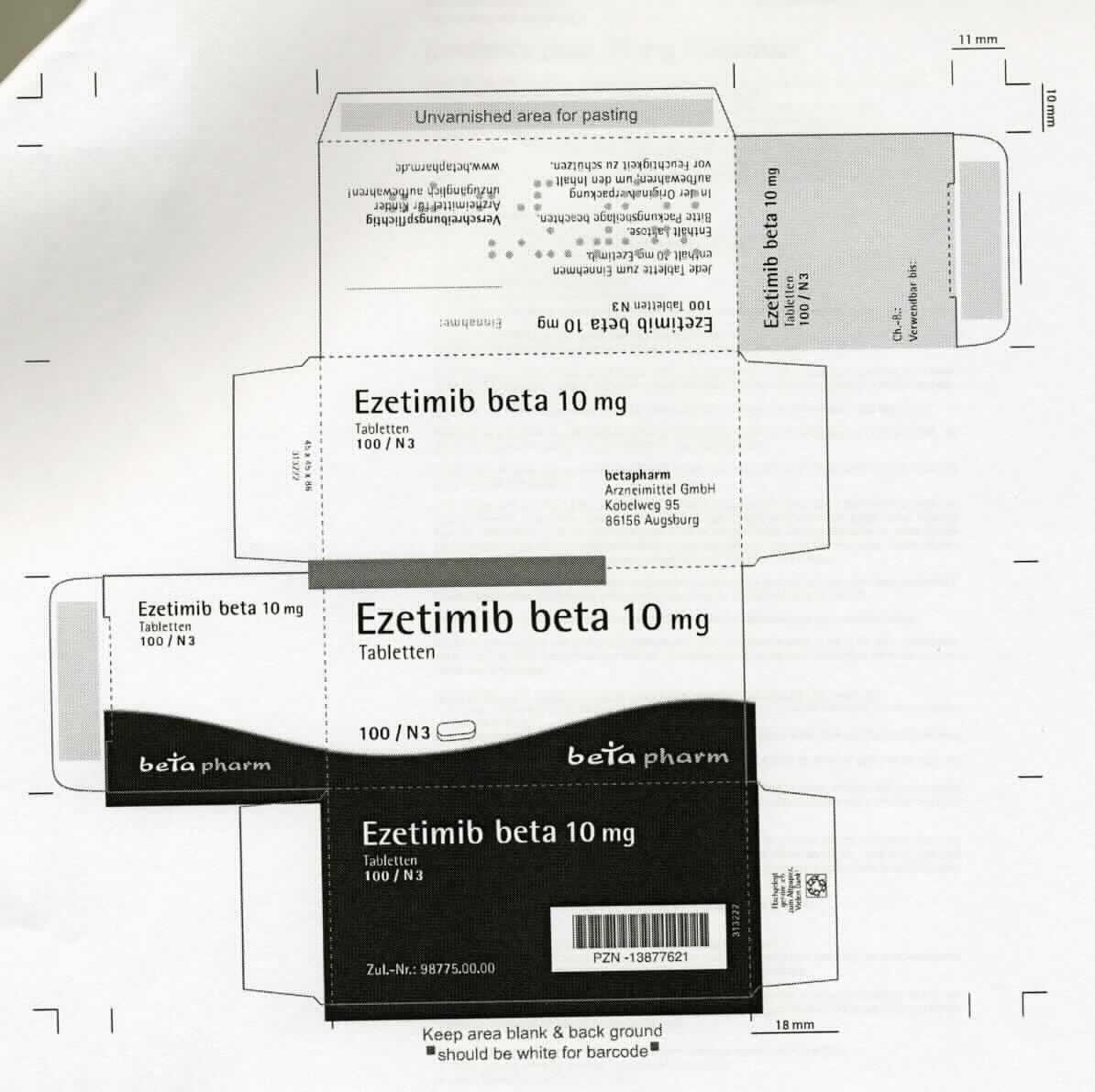 Arzneiware; Tabletten

Bei der Ware handelt es sich um weiße, flache, kapselförmige Tabletten mit Prägung "10", die in Blisterverpackungen zu 7, 10, 14, 20, 28, 30, 50, 90, 98, 100 oder 300 beziehungsweise zu 30 oder 100 Tabletten in HDPE-Flaschen zusammen mit einer Gebrauchsanweisung in bedruckten Faltschachteln in Aufmachung für den Einzelverkauf vertrieben werden. Die Tabletten enthalten den Wirkstoff Ezetimib, der zur Senkung der Cholesterinwerte eingesetzt wird. Die Gebrauchsanweisung enthält Informationen zu den Anwendungsgebieten, zur Zusammensetzung (siehe Feld 8), zur Art der Anwendung (einmal täglich 1 Tablette, Zeitpunkt frei wählbar) sowie Hinweise zu Vorsichtsmaßnahmen, Neben- und Wechselwirkungen. 

Die Ware ist als Arzneiware, dosiert und in Aufmachung für den Einzelverkauf, in die Unterposition 3004 9000 der Kombinierten Nomenklatur einzureihen.