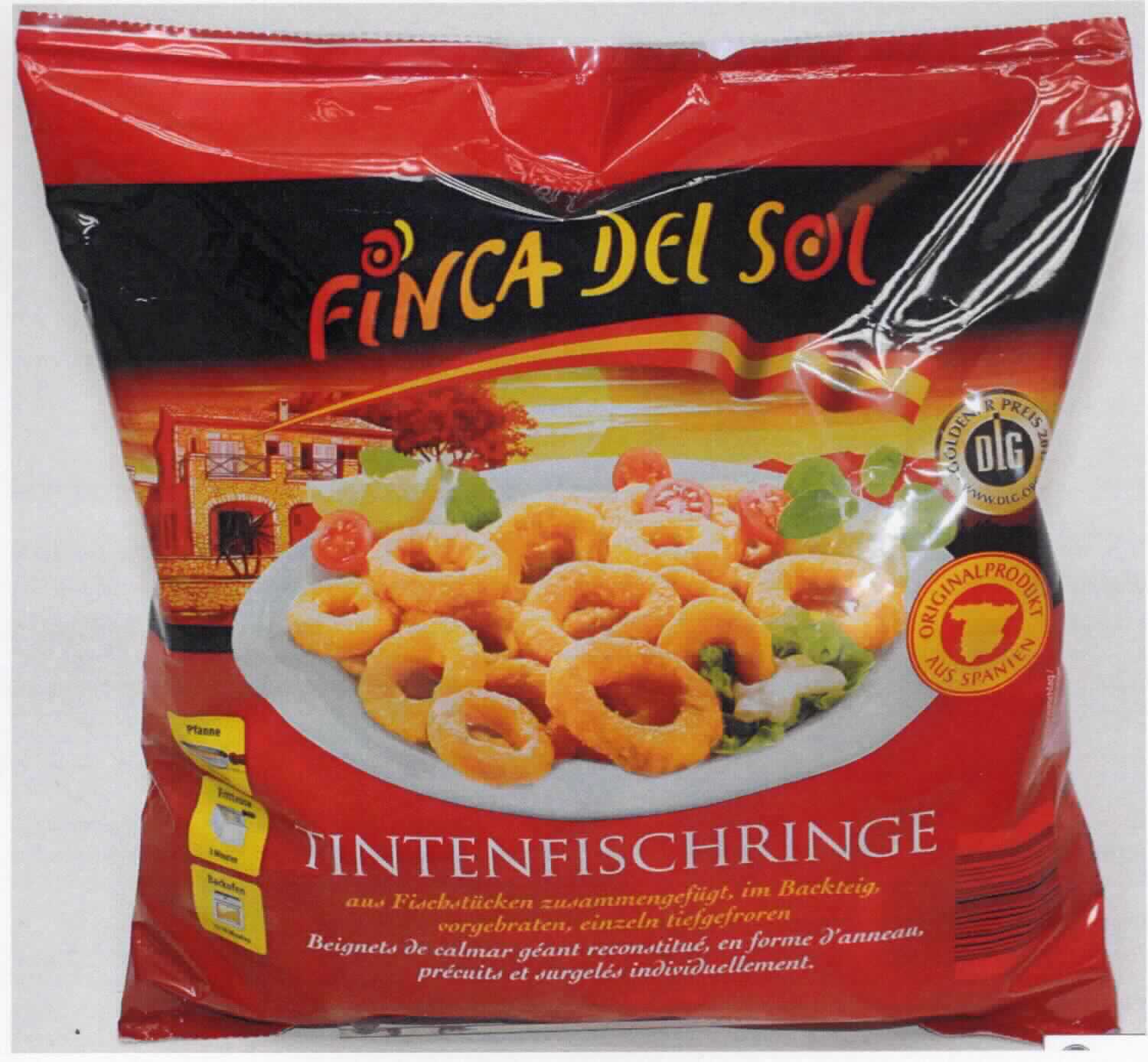 Nach den Angaben der Antragstellerin hnadelt es sich um eine tiefgefrorene Lebensmittelzubereitung in Form von sog. geformten Tintenfischringen (Calamares). Die Calamares bestehen aus Fleisch von Kalmaren der Art Dosidicus gigas, welches mit einer Panade umhüllt ist. Die vorgebackenen Tintenfischringe sind in einem buntbedrucktem Polybeutel für den Einzelverkauf aufgemacht. 
Der Anteil an Kalmarfleisch in der Zubereitung beträgt deutlich mehr als 20 GHT.

Zolltarifrechtlich handelt es sich um zubereitetet Weichtiere (Kalmare).