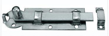 Es handelt sich um Fensterriegel aus Stahl, verzinkt, bestehend aus einem Riegel, der durch zwei Führungen hindurch verschiebbar an einer nahezu rechteckigen Grundplatte angebracht ist, sowie aus einer Lasche in Form eines länglichen, klammerartig gewinkelten Blechabschnitts, zur Aufnahme des Riegels im verschlossenen Zustand.
Die Grundplatte des Fensterriegels und die Lasche weisen mehrere Lochungen zur Befestigung auf. 
Die Erzeugnisse werden an Fenstern oder Fenstertüren angebracht und dienen dazu, diese zu verschließen.
Abmessungen: 25 mm x 60 mm.
- Antragstellerangaben -

Abbildung siehe Anlage. 

Derartige Erzeugnisse gehören als "andere Beschläge (Baubeschläge) aus unedlen Metallen, für Fenster und Fenstertüren" zur Codenummer 8302 4150 00 0 des Zolltarifs.
