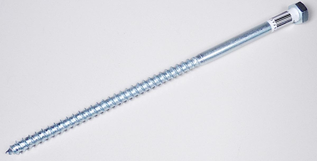 Es handelt sich um nach DIN 571 gefertigte Schrauben aus Stahl, mit einem nicht geschlitzten Kopf mit Außensechskant und mit einem nicht bis zum Kopf reichenden Holzschraubengewinde. Das Gewindeende ist zu einer Spitze ausgearbeitet.
Gesamtlänge: ca. 240 mm; Schaftdurchmesser: ca. 10 mm.
- Antragstellerangaben -

Abbildung siehe Anlage.

Derartige Erzeugnisse gehören als "Schwellenschrauben aus Stahl" zum TARIC-Code 7318 11 00 00.