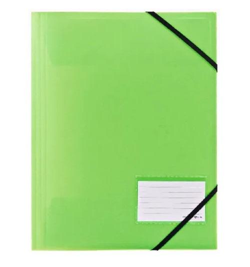 Nach den Angaben der Antragstellerin sowie der vorliegenden Abbildung handelt es sich bei der sog. "Eckspannermappe A4" um eine grüne (andere Farben möglich) Dokumentenmappe im DIN-A4-Format, die zur Aufbewahrung und Organisation von losen Blättern oder Dokumenten dient. Die Mappe besteht aus einer Folie aus Polyvinylchlorid (PVC), einem Kunststoff im Sinne der Anmerkung 1 zu Kapitel 39 und ist mit zwei Gummibändern ausgestattet die über die Ecken gespannt werden um die Mappe sicher zu verschließen. Zusätzlich verfügt das Erzeugnis über ein Einsteckfach für ein Beschriftungsetikett auf der Vorderseite.

Die Mappe dient der Aufbewahrung und dem Transport von Schriftstücken, Dokumenten oder Unterlagen und wird üblicherweise in Schulen, Büros oder für private Zwecke genutzt.

Eine Einreihung in die Position 4202 der Kombinierten Nomenklatur kommt nicht in Betracht, da es sich bei der Eckspannermappe aufgrund der Gestaltung weder um ein den "Aktentaschen ähnliches Behältnis" noch um eine Schreibmappe handelt. 

 Zolltarifrechtlich handelt es sich um eine "andere Ware aus Kunststoff, Büro- oder Schulartikel".