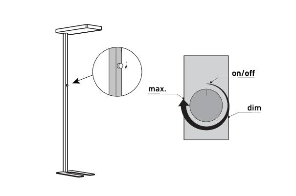 Bei der Ware handelt es sich um eine ca. 1.950 x 570 x 280 mm große LED Stehleuchte, im Wesentlichen bestehend aus einem u-förmigen Lampenfuss aus Stahl, einem Ständer bzw. einer Säule aus Aluminium sowie einem Leuchtenkopf ebenfalls aus Aluminium. Der Leuchtenkopf ist mit drei plattenförmigen Kunststoffdiffusoren ausgestattet, von denen zwei nach oben und einer nach unten das Licht abstrahlen. An der Säule befindet sich ein Drehknopf, mit dem die Leuchte ein- und ausgeschaltet sowie stufenlos gedimmt werden kann. Die LED-Leuchtmittel und das Netzteil sind fest in der Leuchte verbaut.

Technische Daten (auszugsweise)
- Gesamtleistung: 60 W
- Gesamter Lichtstrom: 7.500 lm
- Lichtfarbe: 4.000K
- Schutzart: IP20

Die Bestandteile aus Aluminium und Stahl bestimmen nach dem Umfang und der Bedeutung für die Verwendung als Stabilität verleihendes Material den Charakter der Ware. 

Die Leuchte dient der Beleuchtung im Innenbereich und ist in drei verschiedenen Farbvarianten erhältlich.
Hinweise auf Handarbeit liegen nicht vor. 

Die in einem Pappkarton verpackte Ware ist als "Beleuchtungskörper, anderweit weder genannt noch inbegriffen, elektrische Stehleuchte, ausschließlich zur Verwendung mit LED-Lichtquellen bestimmt, aus Metall, nicht handgearbeitet" einzureihen.