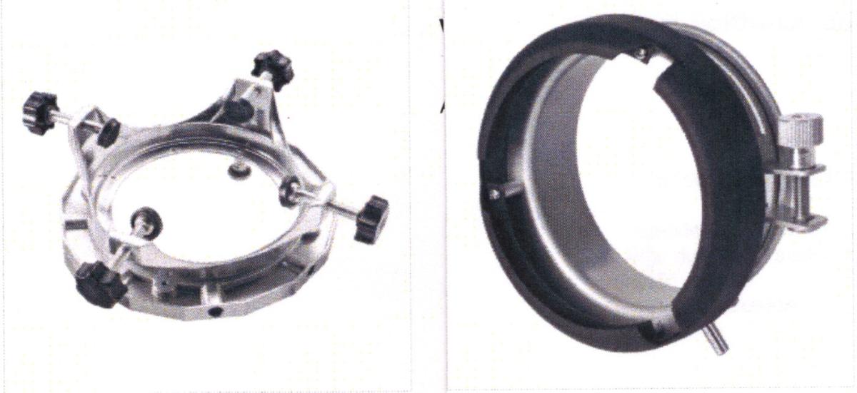 Sog. Walimex Universal Softboxadapter, in Form eines spezifischen, ringförmigen Adapters aus Metall, Gewicht 630 g, Innendurchmesser 140 mm, mit 12 Löchern für Softboxstäbe, vier gummierten Montageschrauben und einem um 360° drehbaren sog. Speedring.
Äußere Form: siehe Abbildung in der Anlage.
Der Adapter dient der Befestigung von Softboxen an Blitzlichtgeräten ohne Bajonett.

Die Ware wird als "Zubehör, erkennbar hauptsächlich für Blitzlichtgeräte für fotografische Zwecke bestimmt" eingereiht.