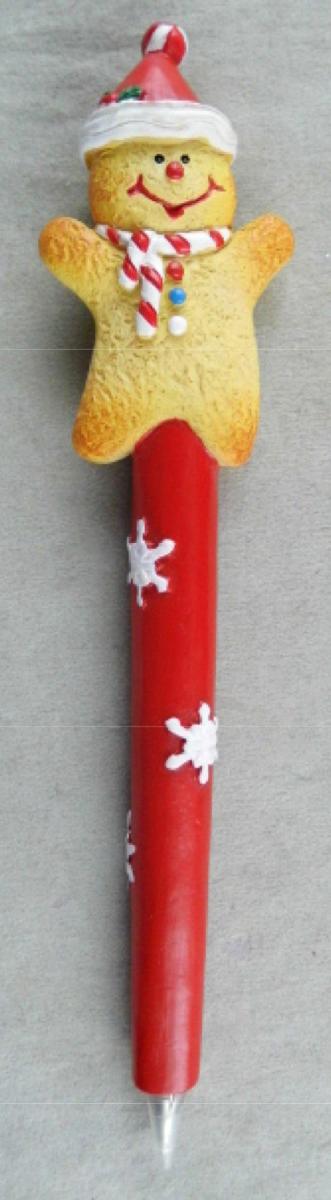 Bei der Ware handelt es sich um einen Kugelschreiber mit fester Mine und einer Lebkuchenmann-Figur am Griffende. Die Figur ist nicht beweglich und nicht bespielbar.

Das Schreibgerät enthält eine Mine mit nicht flüssiger Tinte und besitzt eine Gesamtlänge von ca. 17 cm.

Die Ware ist als "Kugelschreiber, andere als mit flüssiger Tinte, andere als mit auswechselbarer Mine" einzureihen.