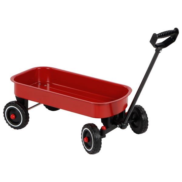 Bollerwagen, sog. Ziehwagen, Art. 14060, Foto siehe Anlage,
- laut Antrag:
- - mit den Abmessungen von ca. 101 cm x 25,5 cm x 21 cm,
- - mit einer Wanne aus unedlem Metall,
- - mit einer lenkbaren Deichsel, die über einen Handgriff aus Kunststoff verfügt,
- - mit Rädern aus Kunststoff,
- wird mit der Hand gezogen.

"Anderes nicht selbstfahrendes Fahrzeug (Bollerwagen)"