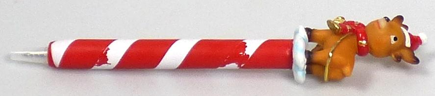 Bei der Ware handelt es sich um einen Kugelschreiber mit fester Mine und einer Rentierfigur am Griffende. Die Figur ist nicht beweglich und nicht bespielbar.

Das Schreibgerät enthält eine Mine mit nicht flüssiger Tinte und besitzt eine Gesamtlänge von ca. 17 cm.

Die Ware ist als "Kugelschreiber, andere als mit flüssiger Tinte, andere als mit auswechselbarer Mine" einzureihen.