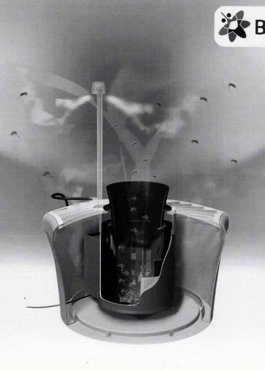Moskitofalle,
- in Form eines nahezu zylinderförmigen Fallenkörpers aus Kunststoff mit Deckelunter- und -oberseite, 
  einsetzbarem Ventilator mit Elektromotor und Innentunnel, Gaze aus Spinnstoff, Trichternetz, 
  Fangbeutel und Stromanschlusskabel (Abbildung siehe Anlage),
- mit einem Gewicht von 3,9 kg, 
- zur Verwendung als Insektenfalle im Garten, auf Terrassen, Balkonen sowie in Innenhöfen,
- in einer gemeinsamen Verkaufsumschließung mit Fangbeutel, Kohlendioxiddüse, Druckminderer, 
  Kohlendioxid-Sinterschlauch und Sweetscent Dispenser (Beipack).
Die Moskitofalle bestimmt den Charakter des Ganzen.

"Elektromechanisches Haushaltsgerät mit eingebautem Elektromotor, kein Staubsauger, kein Lebensmittelzerkleinerungs- oder -mischgerät, keine Frucht- und Gemüsepresse, Moskitofalle mit einem Gewicht von weniger als 20 kg in Warenzusammenstellung in Aufmachung für den Einzelverkauf mit nicht charakterbestimmendem Beipack "