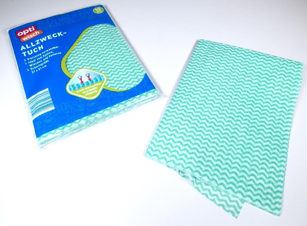 Vliesstoff, sog. Allzwecktücher, Art. 359, Foto siehe Anlage,
- zehn Stück in einem Polybeutel verpackt,
- rechteckig zugeschnitten (somit nicht konfektioniert), in den Abmessungen von laut Antrag
  37 cm x 51 cm,
- aus synthetischen und künstlichen Spinnfasern (laut Antrag Polyester und Viskose),
- bedruckt,
- im Wasserstrahl-Verfahren mechanisch verfestigt,
- keine Filamente und keine heißluftgezogenen (meltblown) Fasern enthaltend,
- weder bestrichen noch überzogen,
- einlagig,
- mit einem Quadratmetergewicht von laut Antrag ca. 42 g.


"Vliesstoff, anderer als in den Unterpositionen 5603 11 bis 5603 14 genannte, mit einem
 Quadratmetergewicht von mehr als 25 g bis 70 g, nicht bestrichen oder überzogen, anderer als
 in den Unterpositionen 5603 9290 10 bis 5603 9290 80 genannte"