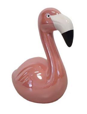 Anderer keramischer Ziergegenstand, sog. Spardose, Foto siehe Anlage,
- glasierte, innen hohle Spardose in Form eines Flamingos,
- mit einer Höhe von ca. 16 cm,
- mit einem Schlitz an der Oberseite zum Einwerfen von Münzen und einer mit einem
  Pfropfen verschlossenen, runden Öffnung an der Unterseite zur Entnahme der Münzen,
- keramisches Erzeugnis; nach der Formgebung gebrannt; tonmineralhaltiges Material
  enthaltend,
- lt. Antrag aus Steingut.

"Anderer keramischer Ziergegenstand (Spardose), aus Steingut"