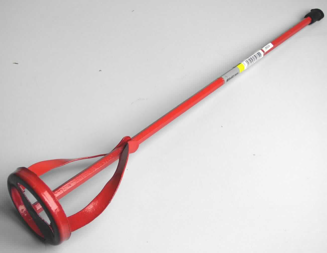 "Metallfarben und Gips Mixer"

- auswechselbares Werkzeug vollständig aus Stahl, im Wesentlichen bestehend aus einer 40 cm 
  langen Rührstange an deren Ende ein ringförmiger Rührkopf angebracht ist, der Rührkopf ist zusätzlich 
  durch zwei spiralförmig aufstrebende Metallstreifen mit der Stange verbunden

- zur Verwendung in Bohrmaschinen zum Anrühren von z. B. Farbe und Gips

- mit einer Aufhängevorrichtung in Form eines Kunststoffstöpsels und einem Aufkleber mit 
  Produktinformationen aufgemacht

Abbildung siehe Anlage.

Derartige Erzeugnisse gehören als "auswechselbare Werkzeuge zur Verwendung in mechanischen Handwerkzeugen, mit arbeitendem Teil aus unedlem Metall, andere als in den TARIC-Codes 8207 1300 00 - 
8207 9091 00 genannte" zum TARIC-Code 8207 9099 00.