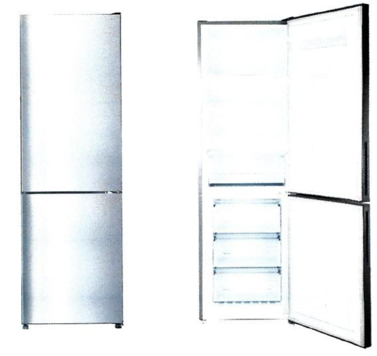 Kühl- und Gefrierschrank,
- aus einem Gehäuse mit einer Gefriereinheit und einer Kühleinheit, mit gesonderten Außentüren
  (Gesamtabmessungen: 1850 x 595 x 596 mm), Low Frost Technologie, drei Abstellflächen aus
  Sicherheitsglas, vier Türfächern, drei Gefrierboxen, Eierablage, Eiswürfelschale und Flaschenregal
  (Abbildung siehe Anlage),
- mit einem Nutzinhalt von 317 l (Kühlschrank: 213 l, Gefrierschrank: 104 l),
- zum Einfrieren und Kühlhalten von Lebensmitteln.

"Kombinierter Kühl- und Gefrierschrank mit gesonderten Außentüren, mit einem Inhalt von weniger als 340 l, nicht mit teilfluorierten Kohlenwasserstoffen (HFKW) vorbefüllt - Kühl- und Gefrierschrank"