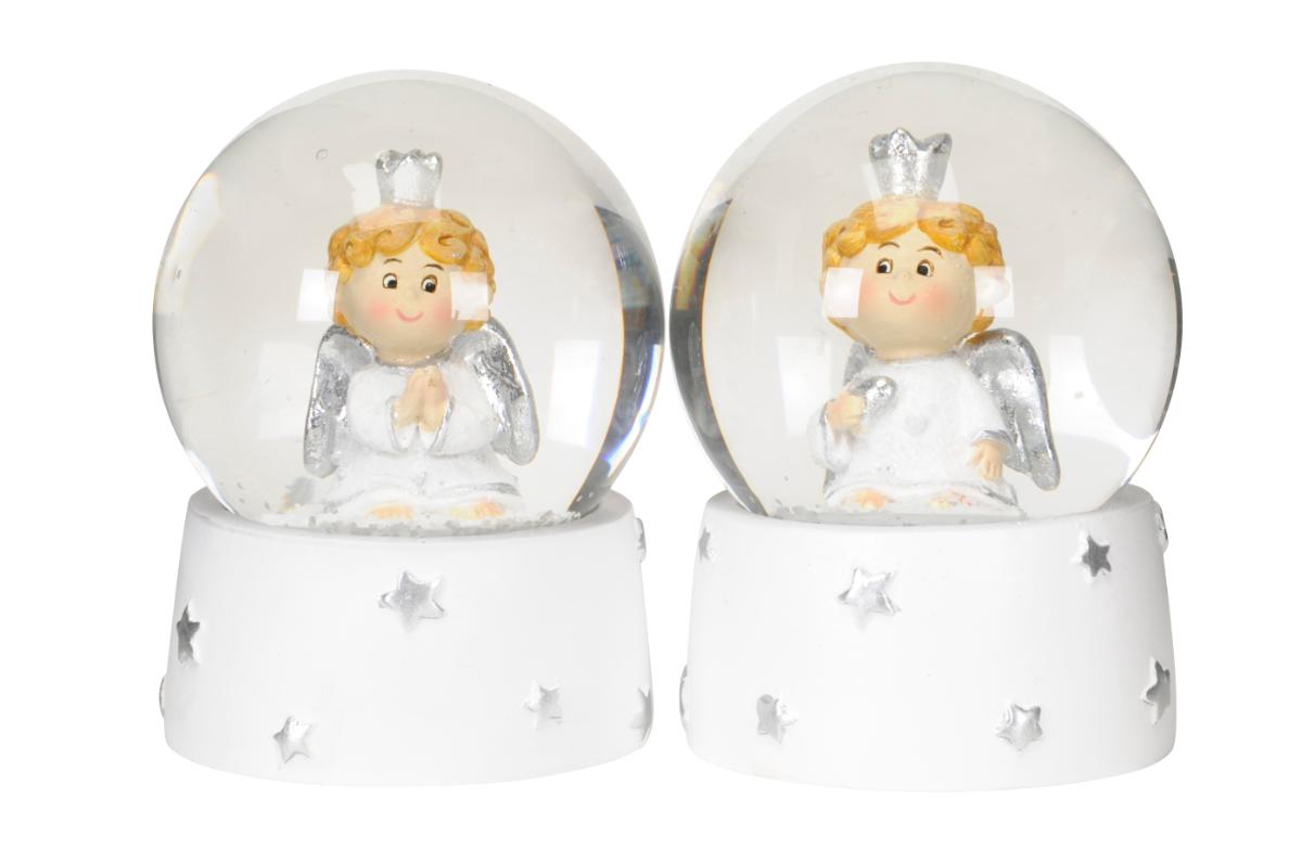 Nach den Angaben der Antragstellerin sowie der vorliegenden Abbildung der Ware handelt es sich bei dem Artikel 550960000107 um Schneekugeln in zwei verschiedenen Ausführungen (weitere Ausführung vZTA DEBTI-6464/21-1).
Das ca. 6,5 x 6,5 x 8,5 cm große Erzeugnis besteht aus einem runden Sockel aus sogenanntem Polystone, auf den eine klarsichtige Kugel aus gewöhnlichem Glas gesetzt ist, welche mit einer klaren Flüssigkeit sowie Schnee imitierenden Partikeln befüllt ist.
Der Sockel ist jeweils weiß mit silbernen Sternen gestaltet. Im Inneren der Kugel befindet sich eine Engelsfigur, welche ein Herz in der rechten Hand hält.

Eine Einreihung als Weihnachtsfestartikel in die Position 9505 kommt auf Grund der neutralen Gestaltung sowie des fehlenden Bezugs zum Weihnachtsfest (kein Verkündigungsengel) nicht in Betracht.

Insbesondere hinsichtlich der Bedeutung als Schüttelkugel bestimmt das Glas den Charakter der Ware.

Nach den ergänzenden Angaben sind zwei Figuren je Motiv in einem Karton (nicht für den Einzelverkauf) verpackt (somit keine Warenzusammenstellung).

Zolltarifrechtlich handelt es sich um eine "Glasware zur Innenausstattung, aus gewöhnlichem Glas".