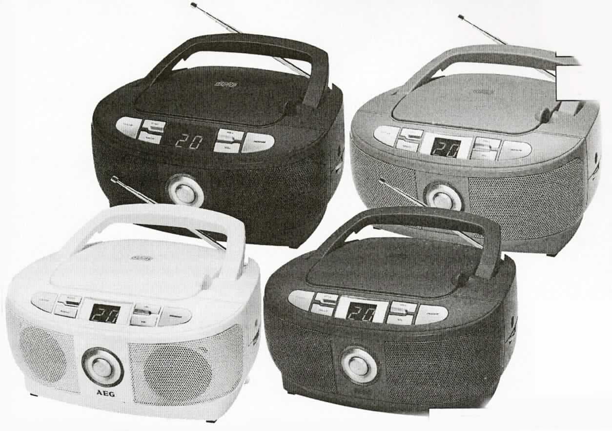 Tragbares Radio mit CD-Spieler
- aus Rundfunkempfangsteil für den UKW-Empfang, CD-Spieler mit Laserabnehmersystem, 
  Tonfrequenzverstärker und Lautsprechern in einem Gehäuse (Abmessungen: 218 x 123 x 192 mm) 
  mit Bedienelementen, Display, Batteriefach, Netzteil und Teleskopantenne, Abbildung s. Anlage,
- zum Rundfunkempfang im UKW-Bereich und zur Tonwiedergabe von Audio CDs.

"Rundfunkempfangsgerät, das ohne externe Energiequelle betrieben werden kann, in einem 
 gemeinsamen Gehäuse mit einem Tonwiedergabegerät, kein Radiokassettengerät im Taschenformat,
 mit Laserabnehmersystem"