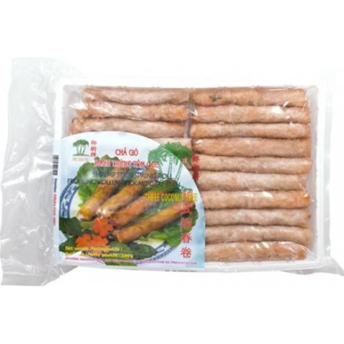 Nach den Antragsangaben handelt es sich um eine tiefgefrorene Lebensmittelzubereitung in Form von sog. "Frühlingsrollen-Stick gefüllt, mit Shrimps".
Diese sind mit einer Füllung aus Garnelen der Art Litopenaeus vannamei / Penaeus vannamei, verschiedenen Gemüsen und anderen Zutaten versehen. Der teigartige Mantel besteht aus Reismehl, Tapiokastärke, Wasser und Salz. Die Ware ist vorgegart (vorfrittiert, nicht gebraten). Der Gehalt der Lebensmittelzubereitung an Garnelen beträgt mehr als 20 GHT.
Die Frühlingsrollen sind auf einer Kunststoffschale (Inhalt: 500 g) aufgemacht und in Kunststofffolie luftdicht eingeschweißt. 

Zolltarifrechtlich handelt es sich um "Krebstiere, zubereitet oder haltbar gemacht, Garnelen, in luftdichten Behältnissen, andere als von den Codenummern 1605 2900 05 0 bis 1605 2900 60 0 erfasst, geschält und gefroren".