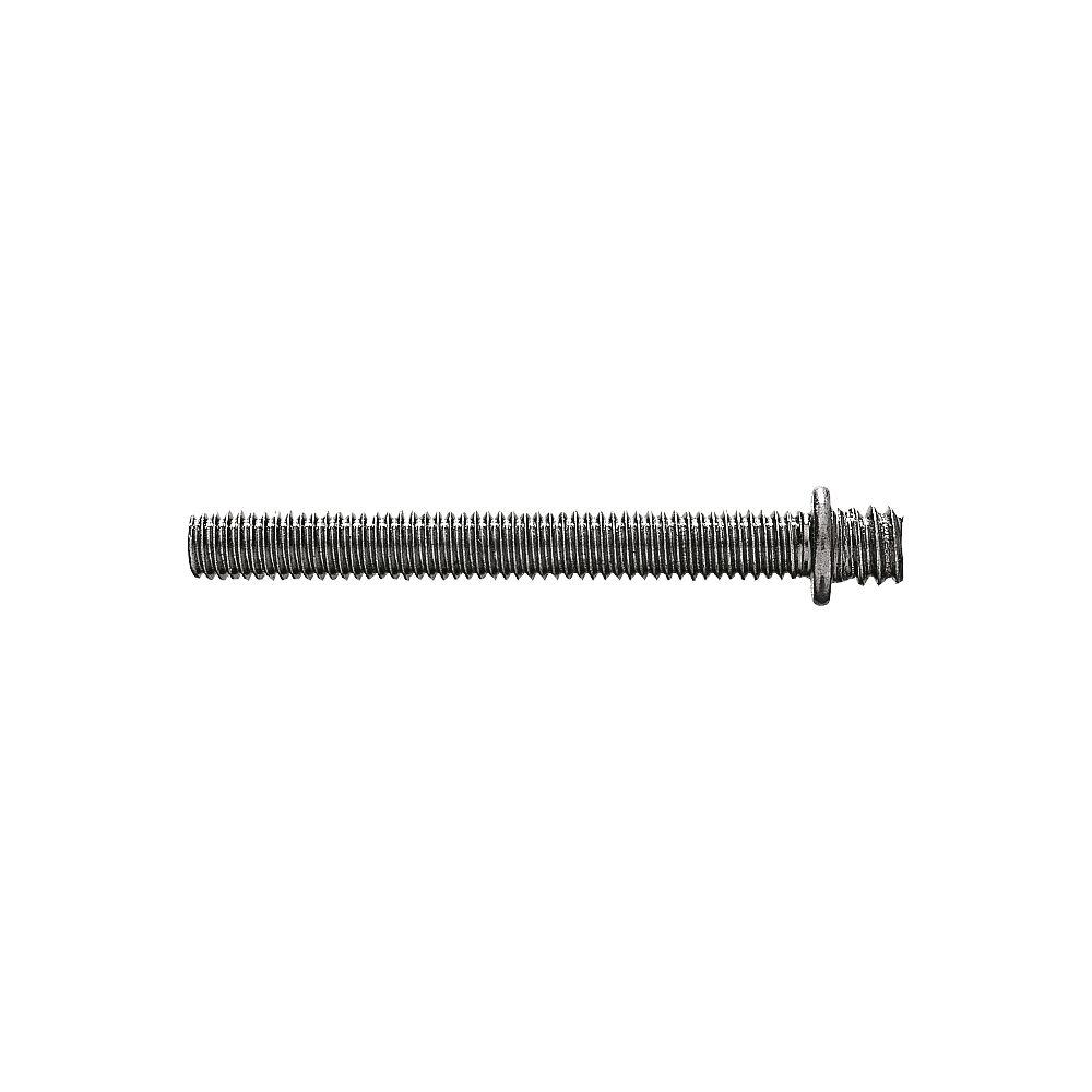Es handelt sich um kreiszylindrische, massive Bolzen aus Stahl (kein nicht rostender Stahl) ohne Kopf, mit einem über eine Länge von 6 mm reichenden metrischen Gewinde (Gewindedurchmesser: 7 mm) auf der einen Seite und einem metrischen Gewinde (Gewindedurchmesser: 6 mm) auf der anderen Seite. Die Gewindeenden sind jeweils stumpf ausgearbeitet. Zwischen den beiden Gewinden weisen die Erzeugnisse einen scheibenförmigen, umlaufenden Bund auf.
Die Zugfestigkeit beträgt 400 MPa (Festigkeitsklasse 4.6).
Die Erzeugnisse dienen als Verbindungselemente für die Montage von beispielsweise Sanitärartikeln.
Gesamtlänge: etwa 67 mm; max. Gewindedurchmesser: etwa 6,7 mm
- Antragstellerangaben -

Abbildung siehe Anlage.

Derartige Erzeugnisse gehören als "andere Bolzen aus Stahl (kein nicht rostender Stahl) mit Gewinde, ohne Kopf, mit einer Zugfestigkeit von weniger als 800 MPa" zum TARIC-Code 7318 1542 90.