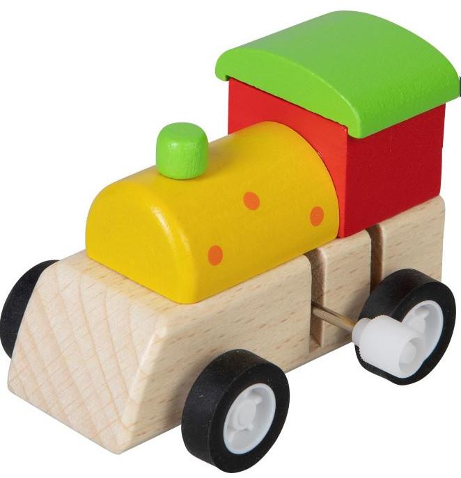 Bei der durch ein Datenblatt mit Abbildung veranschaulichten Ware handelt es sich um eine Spielzeuglokomotive mit eingebautem Motor
- aus Holz und aus Kunststoff gefertigt; auf Grund des äußeren Erscheinungsbildes
  und des Umfangs bestimmt das Holz den Charakter der aus verschiedenen
  Stoffen bestehenden Ware,
- mit beweglichen Rädern,
- mit einem Rückzugmotor ausgestattet,
- dient der spielerischen Unterhaltung von Kindern,
- mit einem Hangtag versehen.

Derartige Erzeugnisse werden zolltarifrechtlich als "Spielzeug, anderes als von den Unterpositionen (KN) 9503 0010 bis 9503 0070 erfasst, mit eingebautem Motor, nicht aus Kunststoff" eingereiht.
