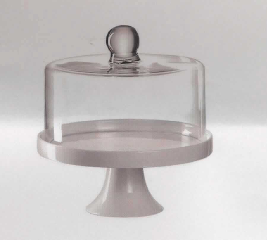 Glasware zur Verwendung bei Tisch oder in der Küche, sog. Teller auf Fuß mit Haube aus Glas (in zwei Größen), 
ein Warenmuster wurde nicht vorgelegt, die Einreihung erfolgt anhand der Antragangaben, Foto siehe Anlage,
aus verschiedenen Bestandteilen zusammengesetzte Ware, bestehend aus:
- einer runden Platte mit Standfuß,
- - mit einem hochgezogenen Rand,
- - keramisches Erzeugnis, nach der Formgebung gebrannt, tonmineralhaltiges Material enthaltend, 
- - aus Porzellan,
- einer zylinderförmigen Haube mit einem knopfartigen Griff,
- - aus klarsichtigem, gewöhnlichem Glas,
- - passgenau zum Aufsetzen auf die Platte gearbeitet,
- - handgefertigt,
- in zwei Größen: mit einem Durchmesser von ca. 13 cm bzw. 17 cm,
- die Haube aus Glas bestimmt insbesondere nach dem Wert den wesentlichen Charakter der Ware,
- verpackt in einem sog. Geschenkkarton.

"Glasware zur Verwendung bei Tisch oder in der Küche (kein Trinkglas), aus gewöhnlichem Glas, handgefertigt"