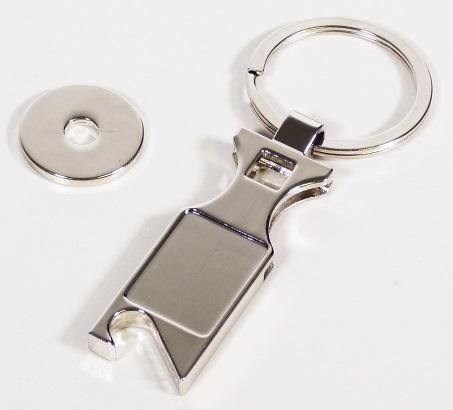 "Schlüsselanhänger mit Entnahmetechnik"
aus verschiedenen Bestandteilen zusammengesetzte Ware, bestehend aus 

- einem mit freiem Arm zu handhabenden Kapselheber aus unedlem Metall

- einem kreisrunden Einkaufwagenchip aus unedlem Metall, der seitlich in das entsprechend ausgeformte Kapselhebergehäuse eingeschoben ist

- und einem mittels einer Metallöse am Kapselheber befestigten Schlüsselring aus unedlem Metall

- in einer Umschließung aus Kunststoff mit Pappeinleger verpackt

Der Kapselheber verleiht der aus verschiedenen Bestandteilen zusammengesetzten Ware im Hinblick auf die Bedeutung für die Verwendung und das Gewicht ihren wesentlichen Charakter.

Abbildung siehe Anlage.

Derartige Erzeugnisse gehören als "Handwerkzeuge (Haushaltswerkzeuge), mit arbeitendem Teil aus unedlem Metall" zur Codenummer 8205 5100 00 0 des Zolltarifs.