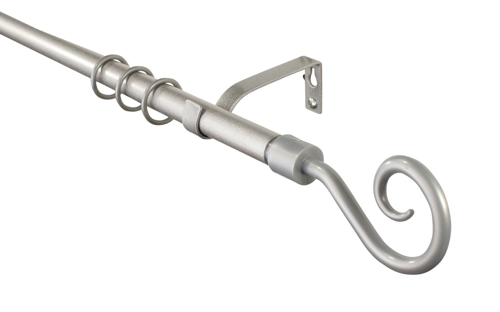 Es handelt sich um noch nicht zusammengesetzte Aufhängevorrichtungen für Gardinen, bestehend aus einer 160 - 300 cm langen, ausziehbaren Gardinenstange (Außendurchmesser: etwa 19 mm) aus unedlem Metall mit nahezu schneckenförmig gebogenen Endstücken aus Kunststoff, drei Halterungen aus unedlem Metall, die an einem Ende L-förmig und am anderen Ende U-förmig gebogen sind, sowie 30 Gardinenringen aus Kunststoff mit Festlegehaken.
Die Erzeugnisse sind, je nach Ausführung, mit verschiedenen farbigen Überzügen (z. B. silber oder schwarz) versehen.
Sie sind in Kunststofffolie eingeschweißt und in einem Pappkarton verpackt.
- Antragstellerangaben -

Der Charakter der aus verschiedenen Stoffen bestehenden Waren wird insbesondere im Hinblick auf die Bedeutung für die Verwendung und den Umfang durch das unedle Metall bestimmt.

Abbildung siehe Anlage.

Derartige Erzeugnisse gehören als "andere Beschläge (Baubeschläge) aus unedlen Metallen" zum Taric-Code 8302 4190 00.