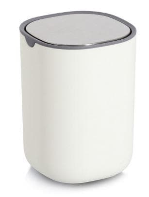 Nach den Antragsangaben sowie den vorgelegten Produktabbildungen handelt sich um einen Abfalleimer aus Polypropylen (Kunststoff im Sinne der Anmerkung 1 zu Kapitel 39), der zur Verwendung bei Tisch bestimmt ist.
Der weiße, zylinderförmige, etwa 11﻿,﻿5 x 11﻿,﻿5 x 16 cm (L x B x H) große Behälter verfügt über abgerundete Ecken und ist an der Oberseite mit einem passgenauen, flachen Schwingdeckel aus Edelstahl ausgestattet.

Der Charakter der aus verschiedenen Stoffen zusammengesetzten Ware wird insbesondere im Hinblick auf den Umfang sowie die Bedeutung für die Verwendung durch den Kunststoff bestimmt.

Zolltarifrechtlich handelt es sich, bei der in einem Polybeutel verpackten Ware, um einen "Haushaltsartikel aus Kunststoffen, Artikel für den Tischgebrauch, nicht von den Codenummern 3924 1000 11 0 bis 3924 1000 20 0 erfasst".