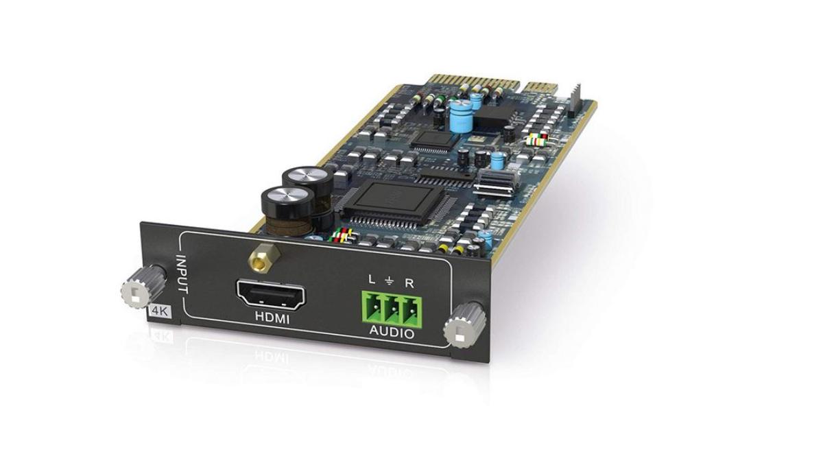 HDMI-/Audio-Eingangskarte (Abbildung siehe Anlage)
- aus einer mit aktiven und passiven Bauelementen bestückten gedruckten Schaltung
  mit einer Frontblende mit HDMI- und Audio-Eingang auf der einen Seite und einer
  mehrpoligen Kontaktflächenleiste auf der anderen Seite,
- erkennbar ausschließlich zum Einbau in einen Audio-/Video-Matrix-Switcher zur
  Erweiterung der Anschlussmöglichkeiten auf der Eingangsseite bestimmt.

"Teil, erkennbar ausschließlich für ein elektrisches Gerät mit eigener Funktion,
 in Kapitel 85 anderweit weder genannt noch inbegriffen, bestimmt -
 HDMI-/Audio-Eingangskarte"
