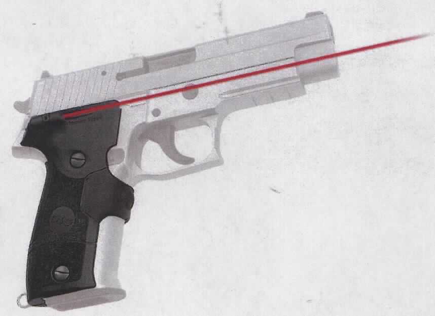 Sog. Lasergriffschale für eine Pistole , in Form einer speziell geformten Griffschale aus Polymer für Handfeuerwaffen mit fest integriertem Laser, welcher durch einen Druckknopf beim Greifen der Waffe aktiviert wird. 
-zur äußeren Form, siehe Abbildung in der Anlage-
Der Laser emittiert einen roten Laserstrahl mit einer Leistung von 5 mW und wird durch zwei Lithium Batterien (Typ 2032) betrieben. Der Laser dient der Anzeige der Visierlinie der Waffe und wird als "Laser, keine Laserdiode" eingereiht.