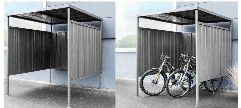 Sogenannter Fahrrad- oder Raucherunterstand:
Es handelt sich um einen sogenannten Fahrrad- oder Raucherunterstand, als Bausatz zur Selbstmontage mit Gestell und Dach aus verzinkten Stahl, in der Aufmachung für den
Einzelverkauf.
Maße und Beschaffenheit:
Maße rd. 203 x 180 x 210 cm
Material: 0﻿,﻿3 mm starkes verzinktes Stahlblech, 0﻿,﻿8 mm verzinkte Stahlrohrpfosten mit Pulverbeschichtung, Flachdachkonstruktion mit drei Seitenwänden Front in offener Version.
Für 3–4 Fahrräder oder als Rauchunterstand nutzbar.

- Antragstellerangaben -
Abbildung siehe Anlage.

Derartige Erzeugnisse sind als "Konstruktionen aus Stahl, ausschließlich oder hauptsächlich aus Blech bestehend, keine Verbundplatten," der Codenummer 7308 9059 90 0 zuzuweisen.