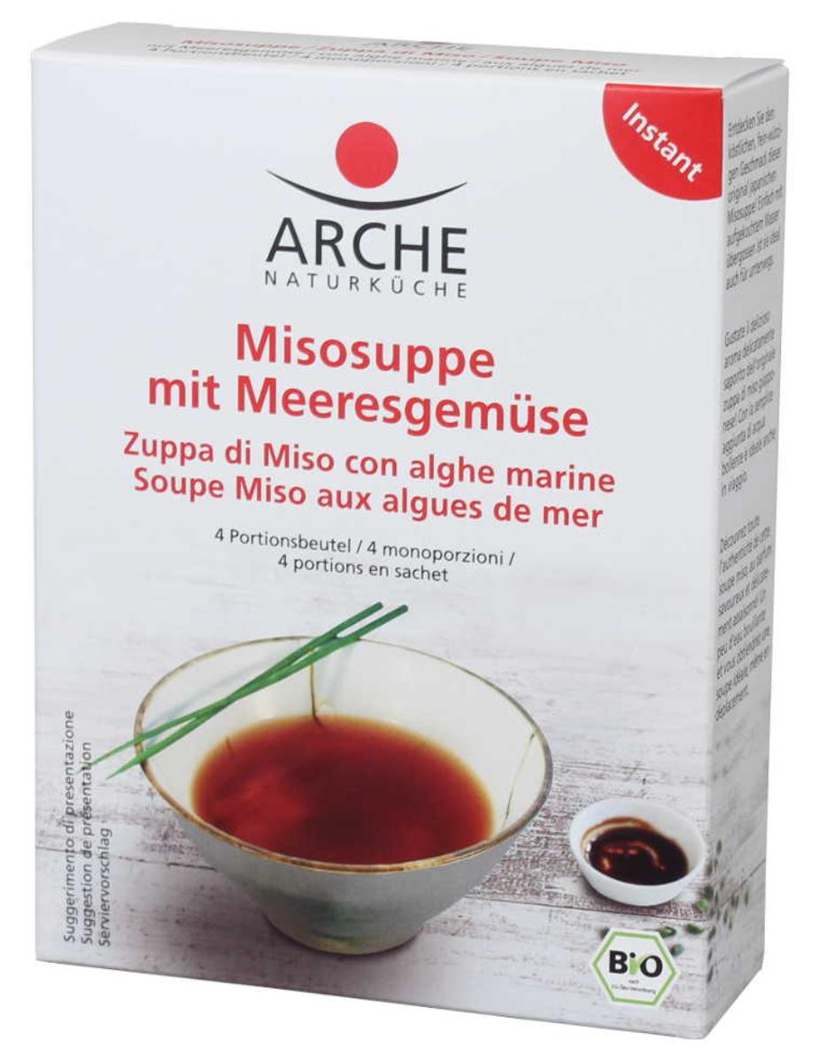 Miso-Suppenpaste

Neuerteilung der VZTA DE 12332/16-1

Beschaffenheit des zur VZTA DE 12332/16-1 vorgelegten Warenmusters:
Portionsbeutel aus Kunststoff-Aluminium-Verbundfolie mit bildhaft dargestellter Zubereitungsanleitung.
Inhalt: Dunkelbraune, mit vereinzelten Pflanzenstückchen durchsetzte und säuerlich riechende Paste; anleitungsgemäßes Zubereiten ergibt eine gelbbraune, trübe, vereinzelte Algenstückchen enthaltende Suppe.

Zubereitung zum Herstellen einer Suppe, keine Tomaten und kein Mononatriumglutamat enthaltend.
