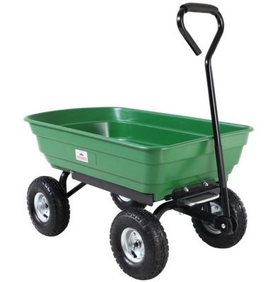 Gartenkarre mit Kippfunktion, Foto siehe Anlage,
- lt. Antrag:
- - mit den Abmessungen 103,5 cm (Länge) x 51 cm (Breite) x 92,5 cm (Höhe),
- - mit einer Kunststoffwanne (Fassungsvermögen 75 l) mit den Abmessungen
    95 cm (Länge) x 52 cm (Breite) x 22 cm (Höhe),
- - mit einem robusten Metallgestell,
- - mit einem Rad mit Luftbereifung bestehend aus Profilgummireifen,
- - mit einem Raddurchmesser von 26 cm,
- - mit einem Eigengewicht von 17 kg,
- - mit einer max. Traglast von 300 kg und einer max. Kipplast von 150 kg, 
- - mit einer Deichsel und Lenkachse,
- wird mit der Hand gezogen,
- dient zur Beförderung von Waren.

"Anderes nicht selbst fahrendes Fahrzeug (Gartenkarre)"