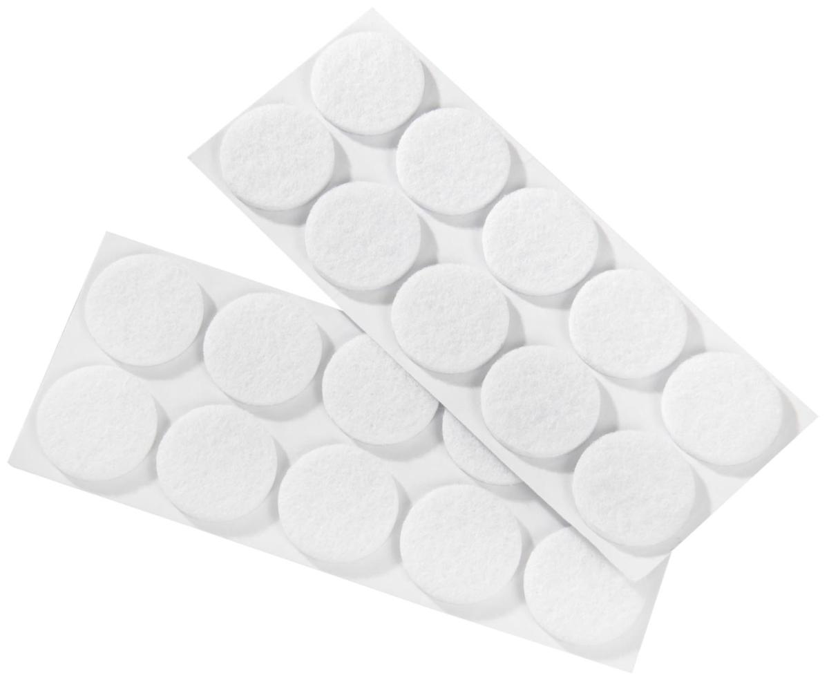 Möbelgleiter, sog. Filzgleiter, Art. 525190, Foto siehe Anlage,
- laut Antrag:
-- als 20-teiliges Sortiment in einer Blisterverpackung mit bedrucktem Pappaufhänger verpackt,
-- rund, mit einem Durchmesser von 22 mm,
-- aus genadelten und mit Bindemittel bzw. Bindefasern verfestigten Vliesstoffen aus synthetischen 
   Chemiefasern,
-- auf der Rückseite mit einer dünnen Klebeschicht versehen,
- gelten, da sie anders als quadratisch oder rechteckig zugeschnitten sind, als konfektioniert, 
- aufgrund der verwendeten Flächenerzeugnisse nicht aus Filz.

"Andere konfektionierte Waren (Möbelgleiter), aus Spinnstoffen, aus Vliesstoffen"