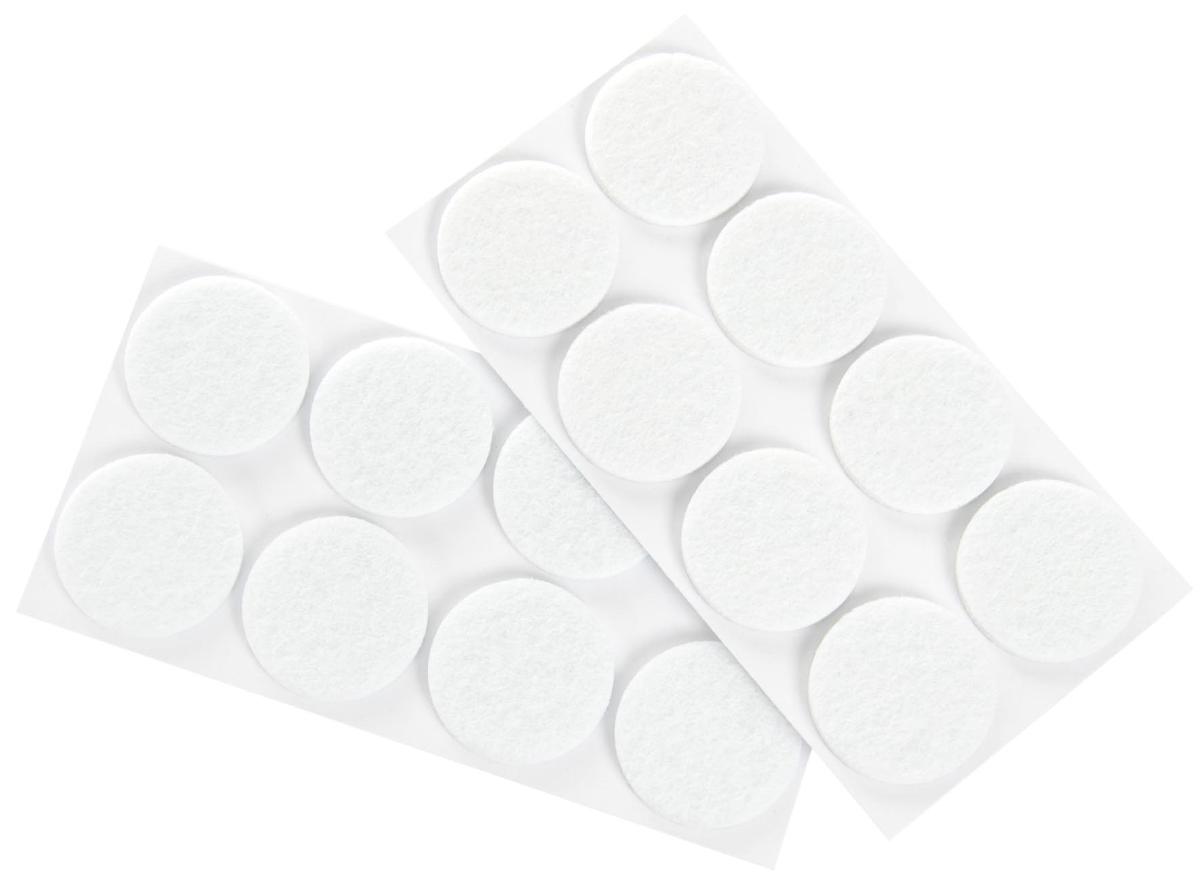 Möbelgleiter, sog. Filzgleiter, Art. 525589, Foto siehe Anlage,
- laut Antrag:
-- als 16-teiliges Sortiment in einer Blisterverpackung mit bedrucktem Pappaufhänger verpackt,
-- rund, mit einem Durchmesser von 28 mm,
-- aus genadelten und mit Bindemittel bzw. Bindefasern verfestigten Vliesstoffen aus synthetischen 
   Chemiefasern,
-- auf der Rückseite mit einer dünnen Klebeschicht versehen,
- gelten, da sie anders als quadratisch oder rechteckig zugeschnitten sind, als konfektioniert, 
- aufgrund der verwendeten Flächenerzeugnisse nicht aus Filz.

"Andere konfektionierte Waren (Möbelgleiter), aus Spinnstoffen, aus Vliesstoffen"