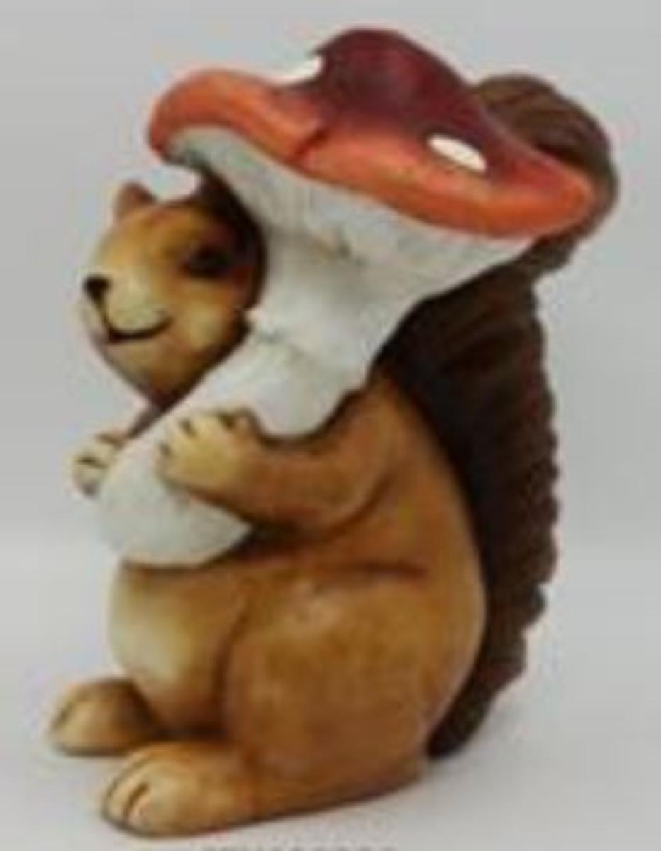Angaben:
DÉCOR 1/S Eichhörnchen mit Pilz; Größe: 28,5cm x 22 cm x 36cm; Materialien: 80% Magnesium Oxide, 10% Polyresin und 10% Polyfaser.

Befund:
Waren aus Asbestzement, Cellulosezement oder dergleichen, keinen Asbest enthaltend.