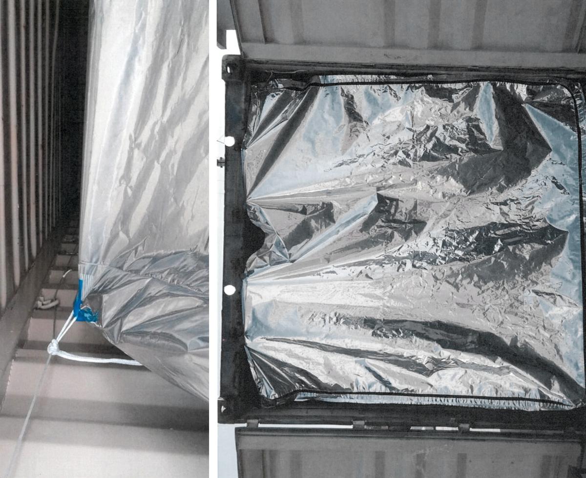 Nach den Angaben der Antragstellerin handelt es sich um "Linerbag" eine mehrlagige Ware mit einer Gesamtdicke von ca. 142 Mikrometern zum Auskleiden von ISO-Containern bestehend aus
- einer Folie (Dicke ca. 59 µm) aus Polyethylen,
- einer Folie (Dicke ca. 11 µm) aus Polyethylenterephthalat,
- einer Folie (Dicke ca. 12 µm) aus Aluminium,
- einer Folie (Dicke ca. 15 µm) aus Polyethylenterephthalat,
- einer Folie (Dicke ca. 45 µm) aus Polyethylen.

Bei Polyethylenterephthalat und Polyethylen handelt es sich um Kunststoffe im Sinne der Anmerkung 1 zu Kapitel 39. Im Hinblick auf den Umfang (Dicke) sind die Kunststofffolien gegenüber der Aluminiumfolie als charakterverleihend anzusehen.
Das quaderförmige Erzeugnis (Abmessungen für 20' Container: 2,40 m x 2,40 m x 5,80 m bzw. für 40' Container: 2,40 m x 2,40 m x 11,80 m) verfügt an einer Schmalseite über eine Reißverschlussöffnung. Alternativ kann dort auch ein sogenanntes "Türschott" aus einem Gewebe aus Streifen aus synthetischer Spinnmasse (Streifenbreite augenscheinlich weniger als 5 mm) eingearbeitet sein. Das "Türschott" dient als Schutz des "Liner Bags" vor Beschädigungen.

Gemäß den Angaben der Antragstellerin wird die Ware mit außen befindlichen Gewebebändern sowie Befestigungsschnüren im Container befestigt. Der wesentliche Charakter der Auskleidung wird im Hinblick auf den Umfang und die Bedeutung in Bezug auf die Verwendung durch die Kunststofffolien bestimmt.

Das Erzeugnis dient zu Transport- oder Verpackungszwecken sowohl von palettierter als auch von loser Ware, ist für eine längere Verwendung nicht vorgesehen und wird zolltarifrechtlich als "Transport- oder Verpackungsmittel aus Kunststoffen, andere als von den TARIC-Codes 3923 1000 10 bis 3923 5090 00 erfasst" eingereiht.