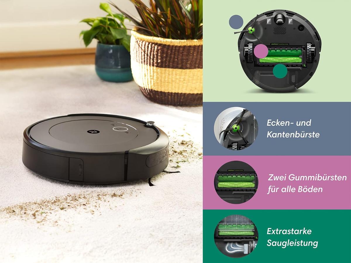 Saugroboter (Abbildungen siehe Anlage)
- aus einem elektromotorbetriebenen Gebläse, mehreren Sensoren, WLAN-Funkmodul, Steuerelektronik
  und einem Akkumulator  in einem Gehäuse (Durchmesser: 340 mm, Höhe: 92,5 mm) mit unterseitiger
  Ansaugöffnung, Luftauslass, Reinigungsbürsten, elektrisch angetriebenen Lauf- und Lenkrollen, Lade-
  kontakten, entnehmbarem Staubbauffangbehälter mit Filter, Kameramodul sowie Lichtring-Anzeige und
  Bedienelementen auf der Oberseite, noch nicht zusammengesetzt mit Seitenbürsten,
- mit einer Leistung von weniger als 1.500 W und einem Fassungsvermögen des Staubbauffangbehälters
  von weniger als 20 L,
- zum selbstständigen oder ferngesteuerten Saugen von Böden - kennzeichnende Haupttätigkeit – und
  zur drahtlosen Kommunikation mit einer kompatiblen Anwendung (u. a. zur Überwachung des Saugfort-
  schritts und zur Gerätekonfiguration),
- zusammen mit Beipack (Ladestation mit Netzkabel, Reinigungsbürste, Schmutzentsorgungsbeutel,
  Fernbedienung) in einer gemeinsamen Verkaufsumschließung.
Der Saugroboter bestimmt den Charakter des Ganzen.

"Staubsauger mit eingebautem Elektromotor, mit einer Leistung von weniger als 1.500 W und einem
 Fassungsvermögen des Staubbehälters von weniger als 20 l (Kombination aus Staubsauger - kenn-
 zeichnende Haupttätigkeit - und Apparat für die Kommunikation in einem drahtlosen Netzwerk, noch
 nicht zusammengesetzt mit Seitenbürsten, in funktioneller Einheit mit Fernbedienung) in Warenzu-
 sammenstellung in Aufmachung für den Einzelverkauf mit nicht charakterbestimmendem Beipack"