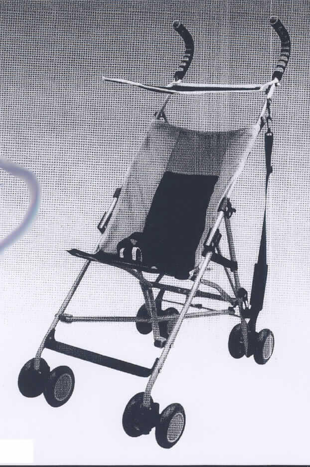 Kinderwagen in Form eines Buggy, im Wesentlichen bestehend aus einem Kinderwagenfahrgestell aus Aluminium mit zwei Schiebegriffen, einem Sitz und vier doppelten kleinen Rädern (lenkbar). 

Abmessungen: 81 x 47 x 103 cm (LxBxH)
Artikelbezeichnung:  BABY STROLLER
Artikelnummer: 510


Ein Bild der Ware ist im Internet unter http://europa.eu.int/comm/taxation_customs/dds/de/ebticau.htm zu finden